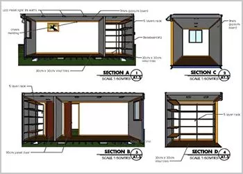 20ft container office plan